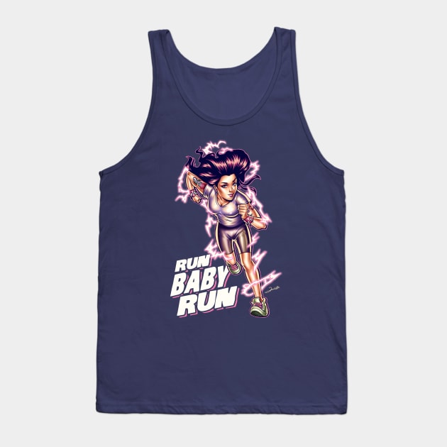 Running Girl Tank Top by renatodsc